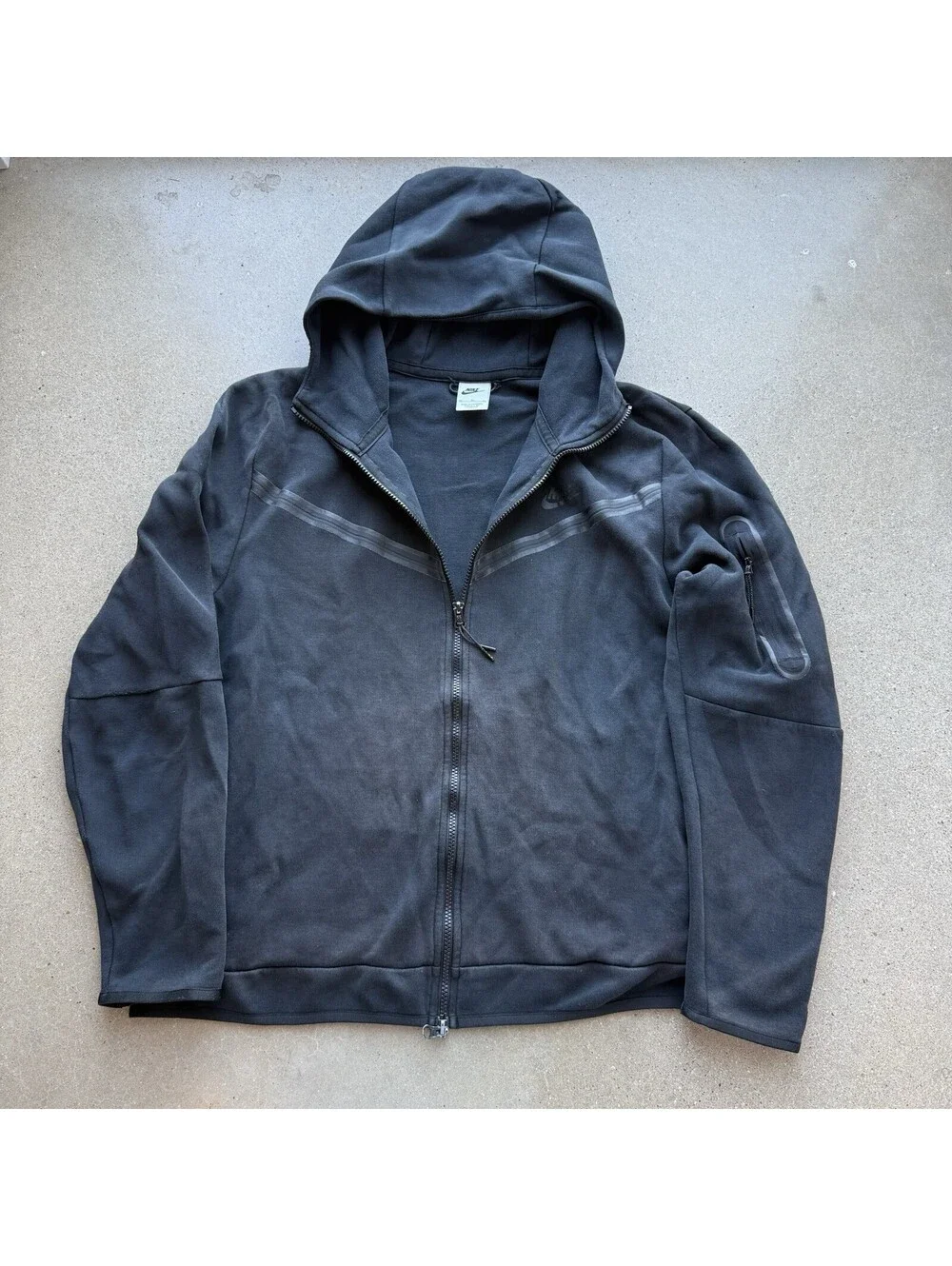 NIKE Tech Fleece Windrunner Hoodie Faded Black Men XL Utility